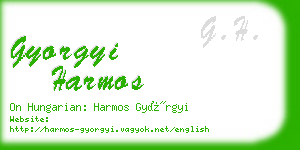 gyorgyi harmos business card